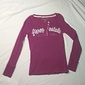 Aeropostale Women's Purple Long Sleeve Tee